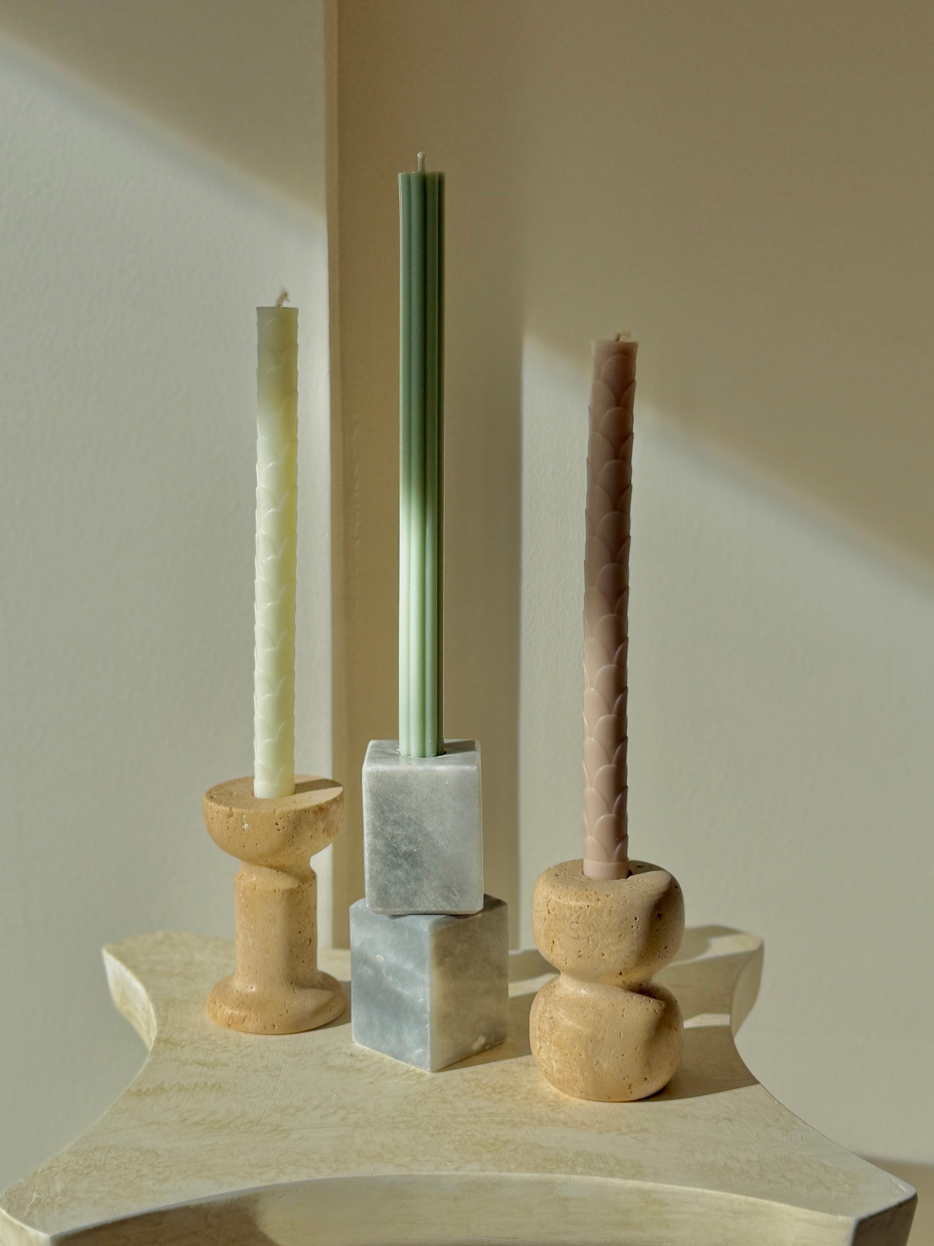 CALMA - Traverten Şamdan & Dekoratif Obje