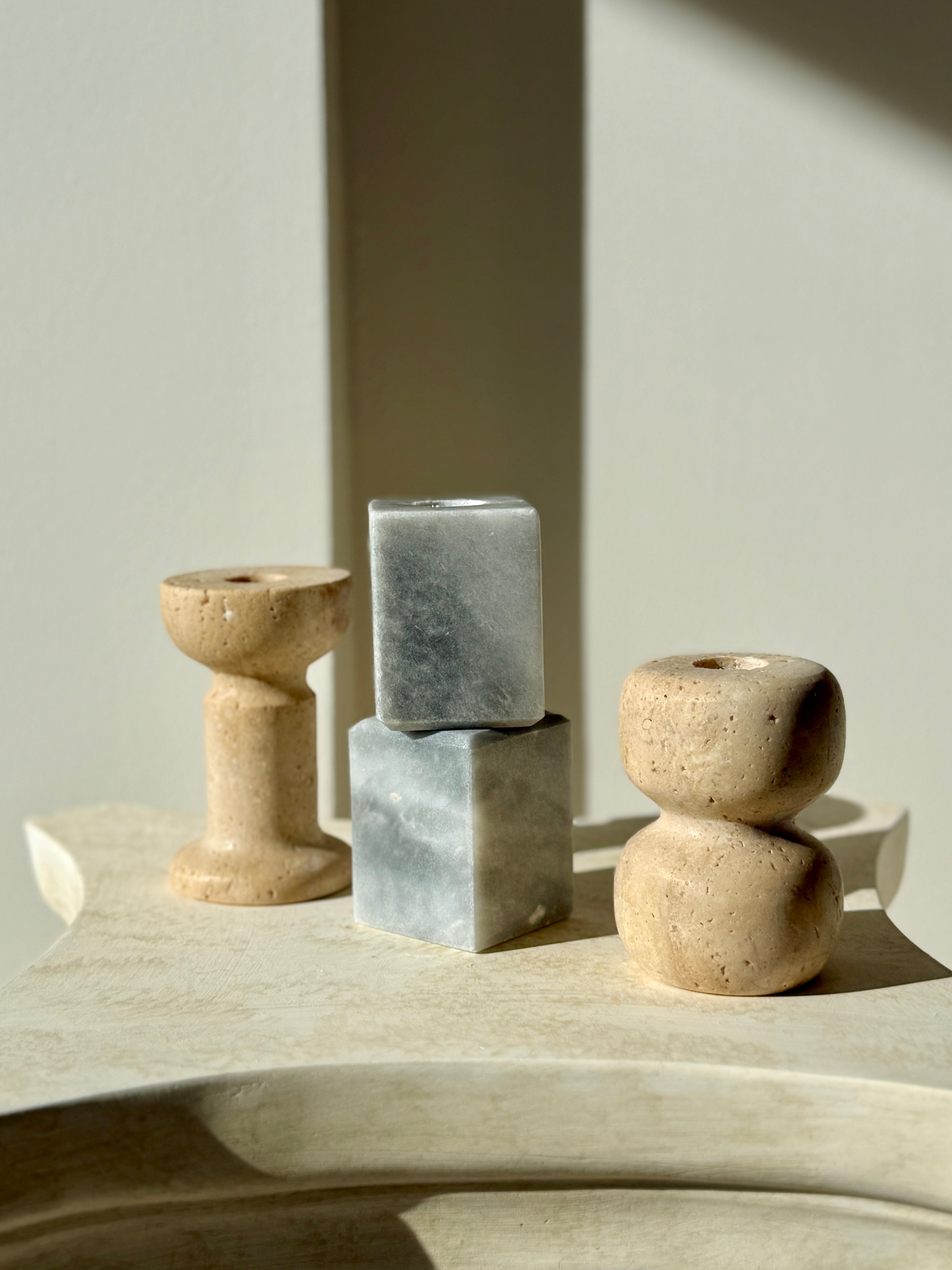 CALMA - Traverten Şamdan & Dekoratif Obje