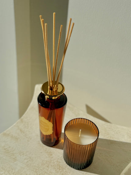 Golden Veil - Oda Kokusu Seti (Çubuklu Oda Kokusu & Mum)